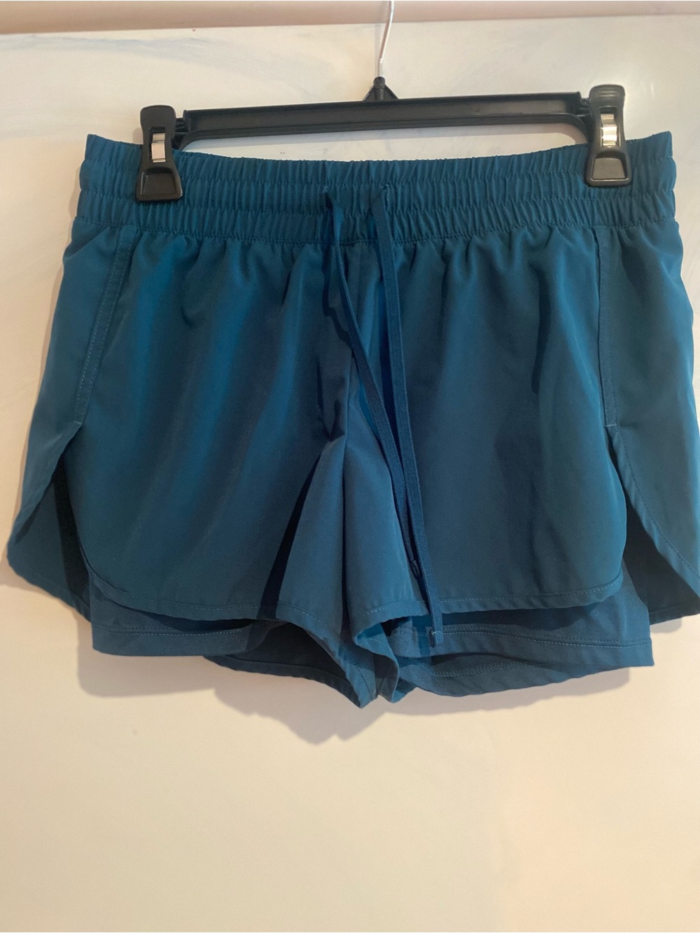 Velocity Teal Run Shorts with Drawstring Waist